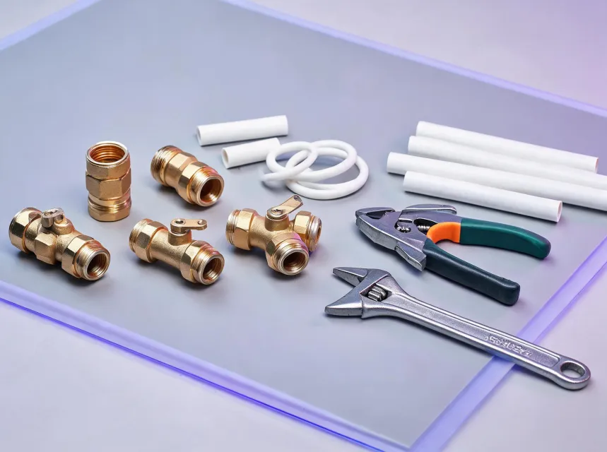 Sharkbite pipe fitting and valve selection bench