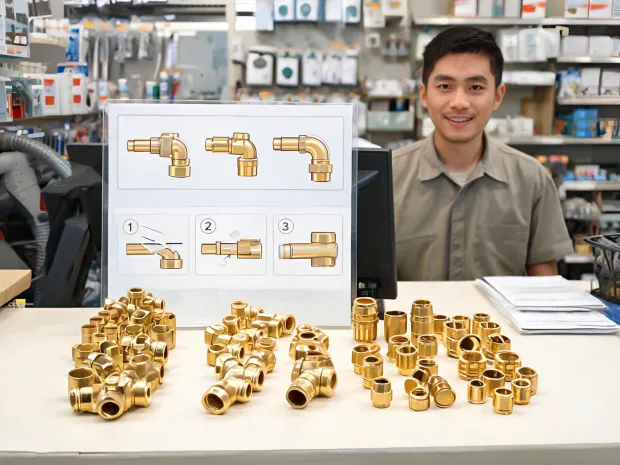 Dealer counter plumbing selection